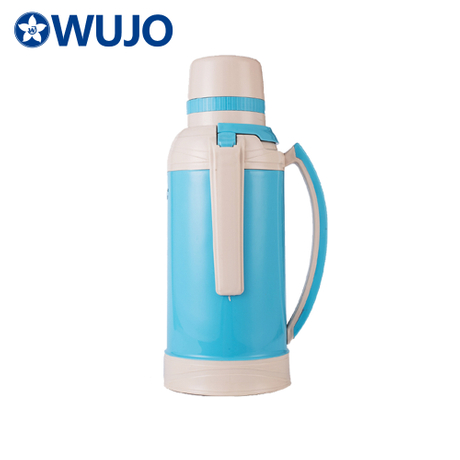 Wujo 2升玻璃衬垫真空茶热水塑料热水瓶烧瓶