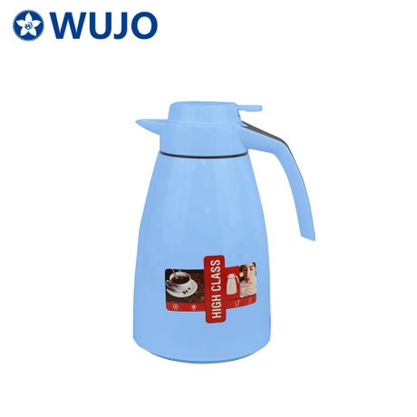 Wujo批发优质粉红色玻璃refill塑料咖啡壶