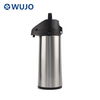 Wujo 1L 1.9L工厂玻璃refill金属热水瓶泵分配器咖啡壶