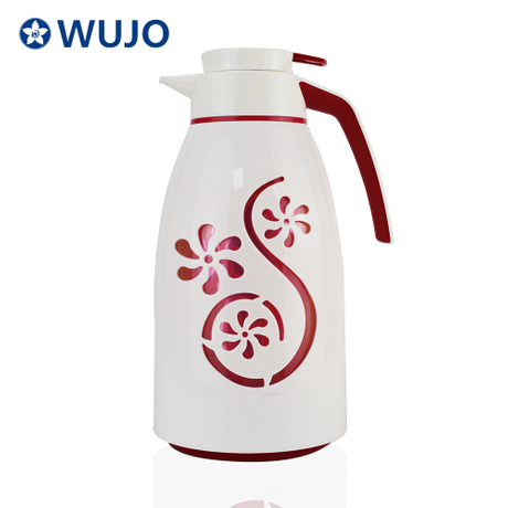 Wujo新款批发玻璃衬里真空绝缘塑料热水瓶为阿拉伯市场